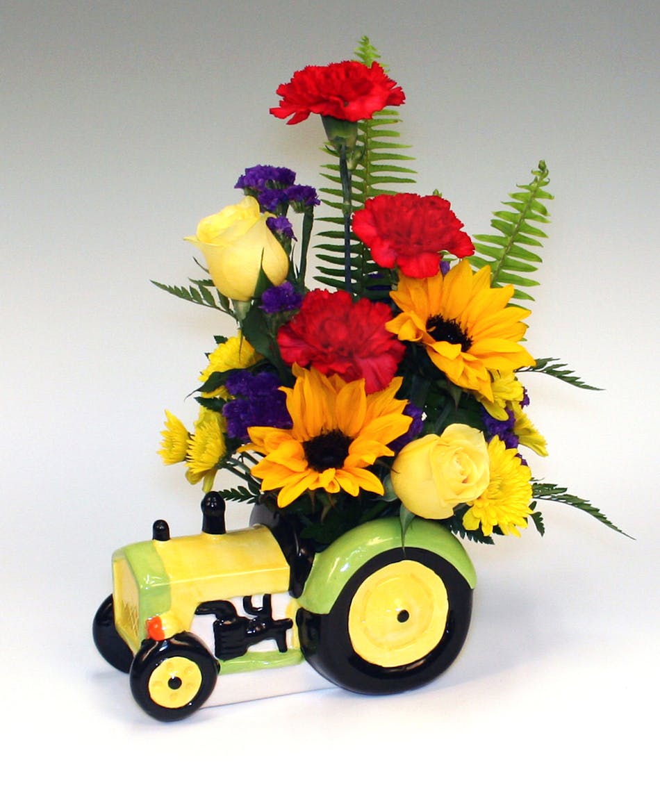 Trusty Tractor Stadium Flowers