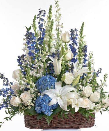 Blue and White -  Floor basket