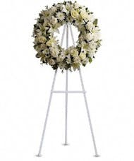 White Wreath Display