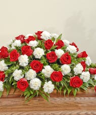 Roses and Carnations Casket Spray