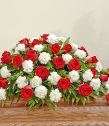 Roses and Carnations Casket Spray