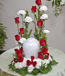 Roses and Carnations - Urn Display