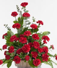 Red Carnation - Floor Basket