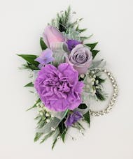 Corsage  Purple Mixed Flowers