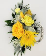 Corsage  Yellow Mixed Flowers